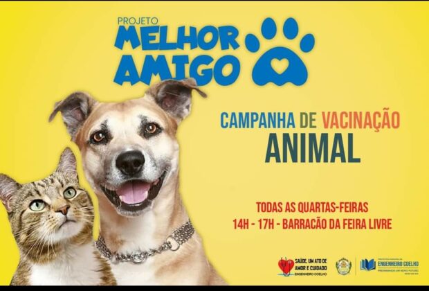 ‘Melhor Amigo’ vacina cães e gatos em Engenheiro Coelho às quarta-feira
