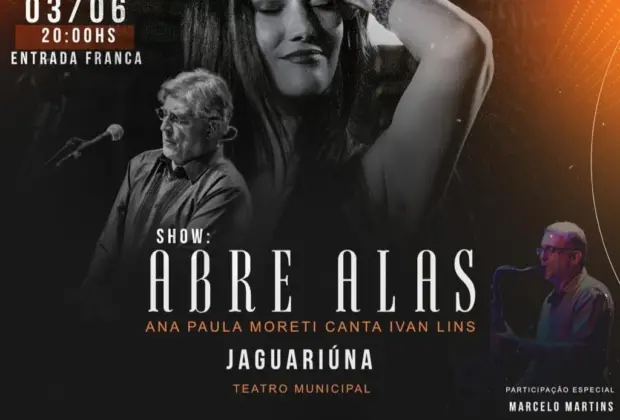 TEATRO DE JAGUARIÚNA APRESENTA SHOW ABRE ALAS NESTA SEXTA-FEIRA