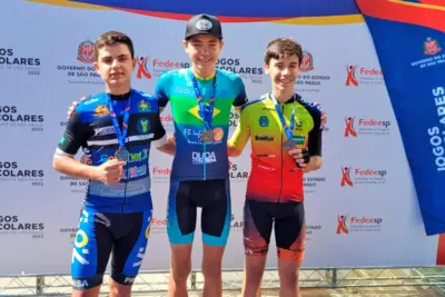 Ciclista guaçuano é campeão dos Jogos Escolares na categoria sub 14