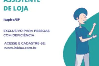 VAGA EXCLUSIVA PARA PESSOAS COM DEFICIÊNCIA