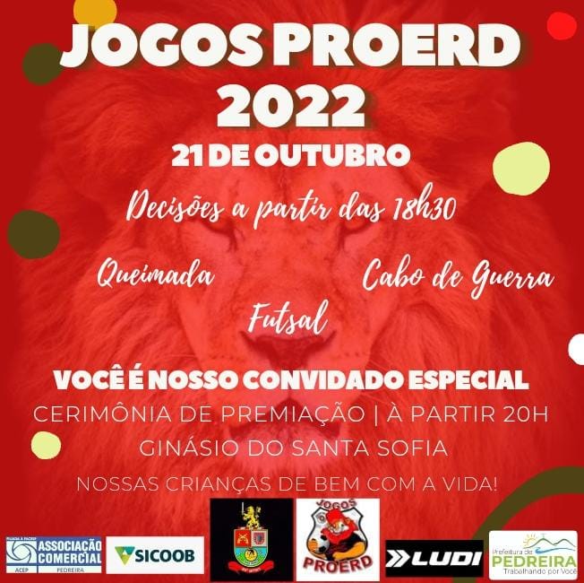 Jogos PROERD 2023 tem início na sexta-feira, dia 15 de setembro no Santa  Sofia - Prefeitura de Pedreira