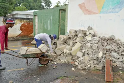 Construtora inicia reforma dos vestiários do Camacho