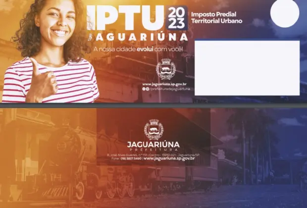 PAGAMENTO DO IPTU EM JAGUARIÚNA É PRORROGADO PARA MARÇO E COTA ÚNICA TERÁ 15% DE DESCONTO