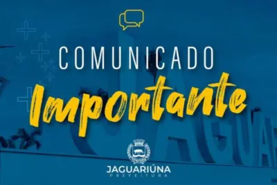 VENCIMENTO DO IPTU EM JAGUARIÚNA AGORA É EM 20 DE MARÇO