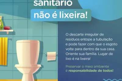 Cuide de sua rede de esgoto: lugar de lixo é na lixeira