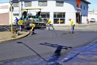 Prefeitura executa recapeamento asfáltico em ruas no entorno da Praça Sorocaba