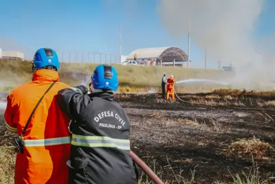 Defesa Civil realiza simulado de combate ao fogo