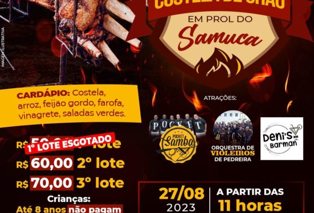 Estão à venda as adesões para o 2º Festival da Costela de Chão em prol do SAMUCA