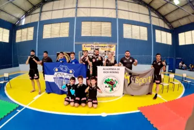 Atletas da A.K.B.P estiveram representando Pedreira na Copa DKAM de Kick Boxing 2023