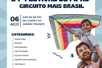 24º Festival de Pipas será desenvolvido no Campo do Jardim Triunfo