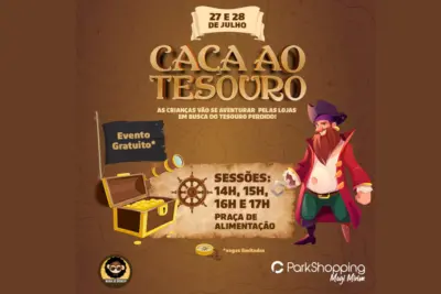 ParkShopping Mogi Mirim terá “Caça ao Tesouro” nesta quinta e sexta-feira (dias 27 e 28 de julho)