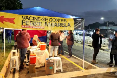 Vacinação contra a febre amarela e contra a gripe durante a Feira Noturna continuará no mês de julho