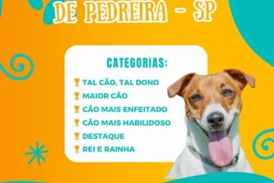 “11ª Cãominhada de Pedreira” será realizada no domingo, 27 de agosto, com muitas atrações