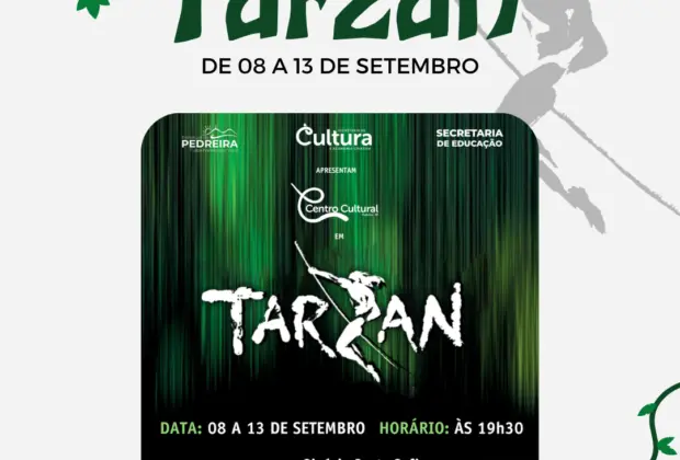 Espetáculo “Tarzan” estreia em 08 de setembro, no Ginásio “Vermelhão” do Santa Sofia