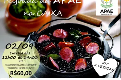  Delicie-se com a Feijoada Solidária da APAE de Jaguariúna no dia 02 de setembro!