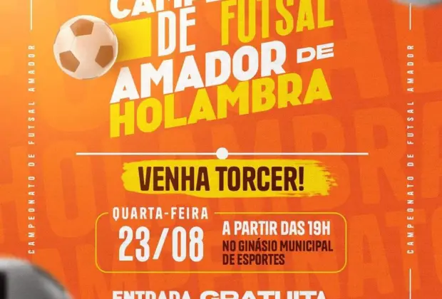 Começa Hoje a Abertura do Campeonato de Futsal Amador em Holambra