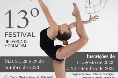 INSCRIÇÕES ABERTAS PARA O 13º FESTIVAL DE DANÇA DE MOGI MIRIM