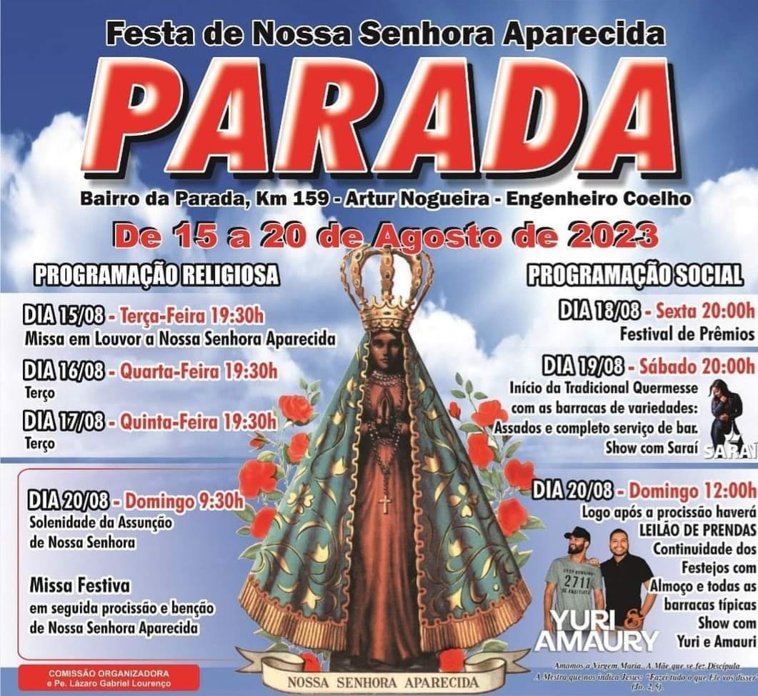 ASSUNÇÃO DE NOSSA SENHORA, DOMINGO, 20 AGOSTO 2023