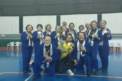 COREOGRAFIA DE JAGUARIÚNA É BICAMPEÃ ESTADUAL NOS JOGOS DA MELHOR IDADE