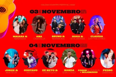 Primeira mão! Caldas Country Festival divulga datas e horários de todas as atrações; confira line-up