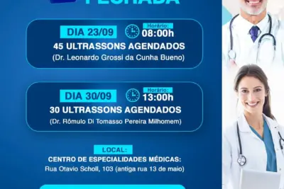 Mutirão de Ultrassom com Agendamento Fechado em Engenheiro Coelho