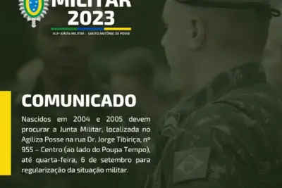 COMUNICADO SOBRE ALISTAMENTO MILITAR