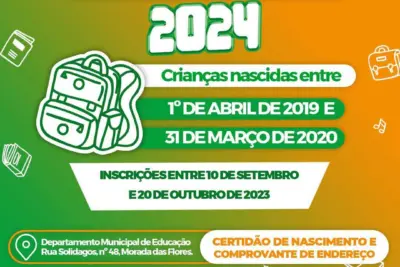 Inscrições para Pré-Escola do Município de Holambra 2024