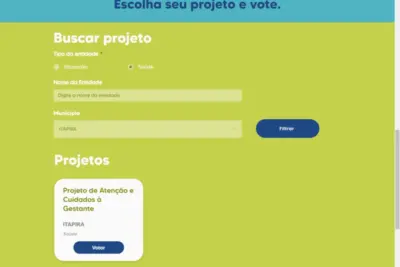 Município disputa votação popular para conquistar emenda de R$ 100 mil para a Saúde