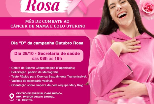 Participe do ‘Dia D’ do Outubro Rosa em Engenheiro Coelho e Cuide da Sua Saúde