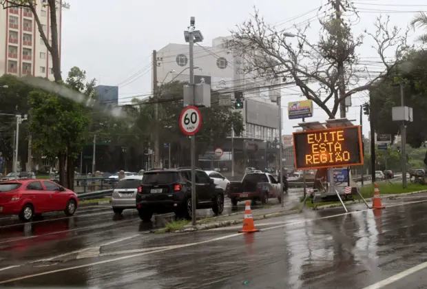 Defesa Civil divulga previsão de chuvas fortes até o fim de semana em Campinas