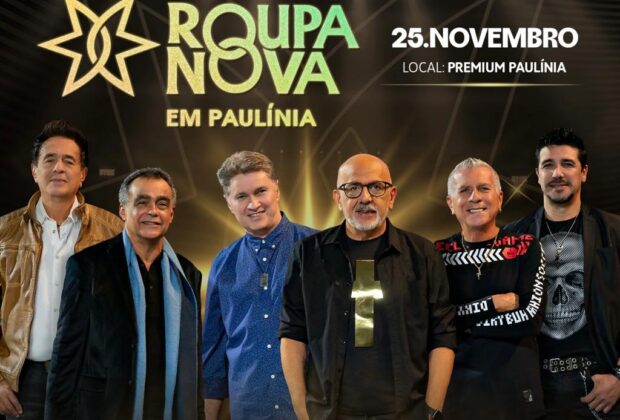 Roupa Nova faz show em Paulínia no mês de novembro