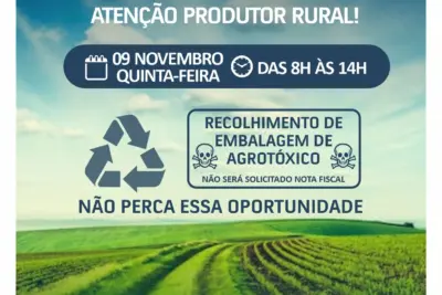 Amparo terá dia de descarte de embalagem de agrotóxicos em novembro