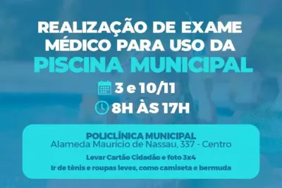 HOLAMBRA REALIZA EXAME MÉDICO PARA USO DA PISCINA MUNICIPAL
