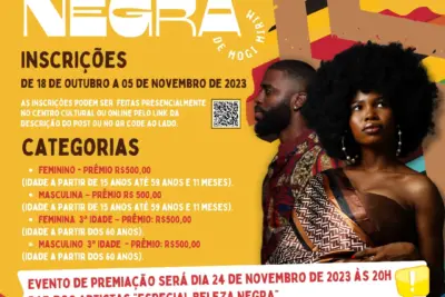 INSCRIÇÕES ABERTAS PARA A ELEIÇÃO BELEZA NEGRA DE MOGI MIRIM