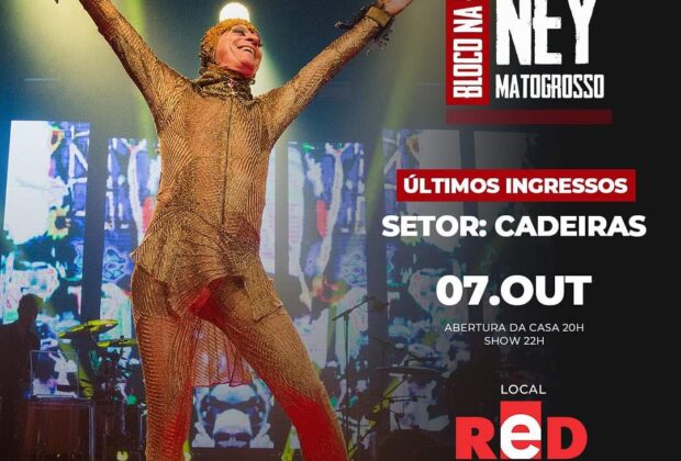 Em outubro, Ney Matogrosso chega aos palcos da RED Eventos