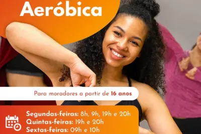 AULA GRATUITA DE GINÁSTICA AERÓBICA É OPÇÃO PARA QUEM QUER MELHORAR O CONDICIONAMENTO