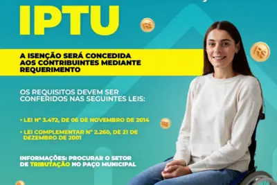 Prefeitura de Pedreira concede isenção do IPTU para aposentados e portadores de deficiências