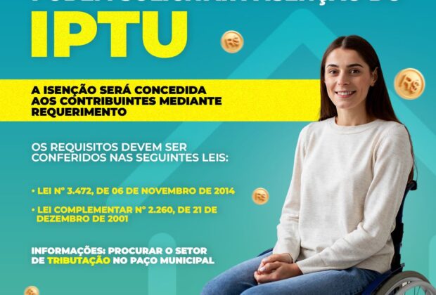 Prefeitura de Pedreira concede isenção do IPTU para aposentados e portadores de deficiências