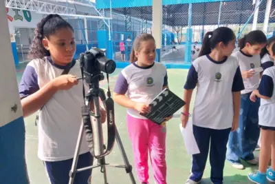 Projeto Circuito das Artes ensina técnicas de cinema para alunos de escola pública em Campinas