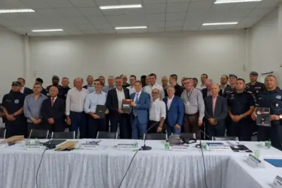 Reunião da RMC em Santa Bárbara d’Oeste com a participação do Secretário Estadual de Segurança Guilherme Derrite