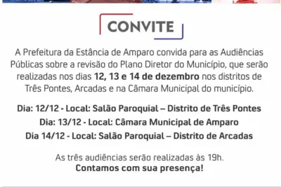 Prefeitura de Amparo promove Audiências Públicas para revisão do Plano Diretor