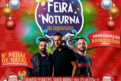 FEIRA NOTURNA TERÁ ‘PEDAL DE NATAL’, ARRECADAÇÃO DE BRINQUEDOS E GRUPO ‘ROTTA DO SOM’ NESTA QUARTA