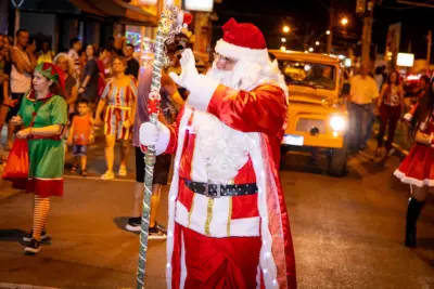 Papai Noel se despede de Artur Nogueira nesta sexta-feira