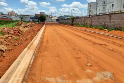 Avançam as obras de infraestrutura no entorno da Lagoa do Sesi