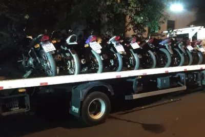 Operação conjunta da Polícia Militar e Guarda Municipal apreende 10 motos em Pedreira