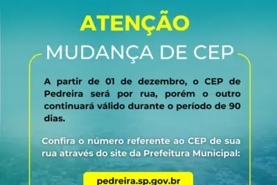 Pedreira passou a ter CEP por rua