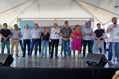 Rodrigo Falsetti inaugura 1º módulo da ETE do Ypês; obra vai beneficiar 60 mil guaçuanos