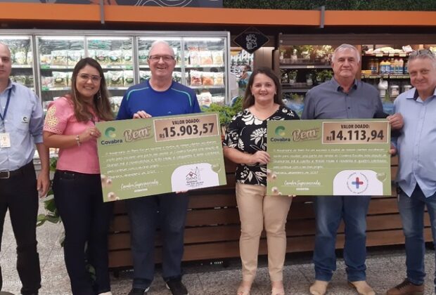 Aniversário do Bem: Covabra Supermercados doa R＄ 30 mil para entidades de Pedreira