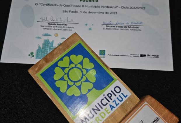 Paulínia recebe certificado do Programa Município VerdeAzul