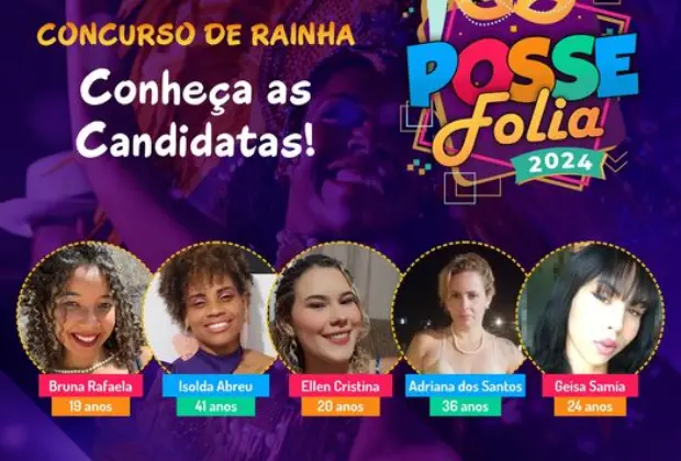 VOTE E ESCOLHA A RAINHA DO POSSE FOLIA 2024